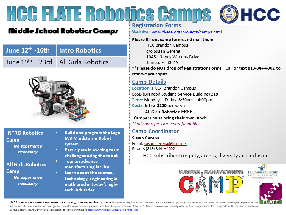 Register: Free Robotics Summer STEM Workshop